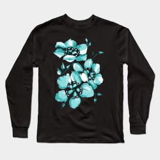 Watercolor Pastel Spring Flowers Long Sleeve T-Shirt